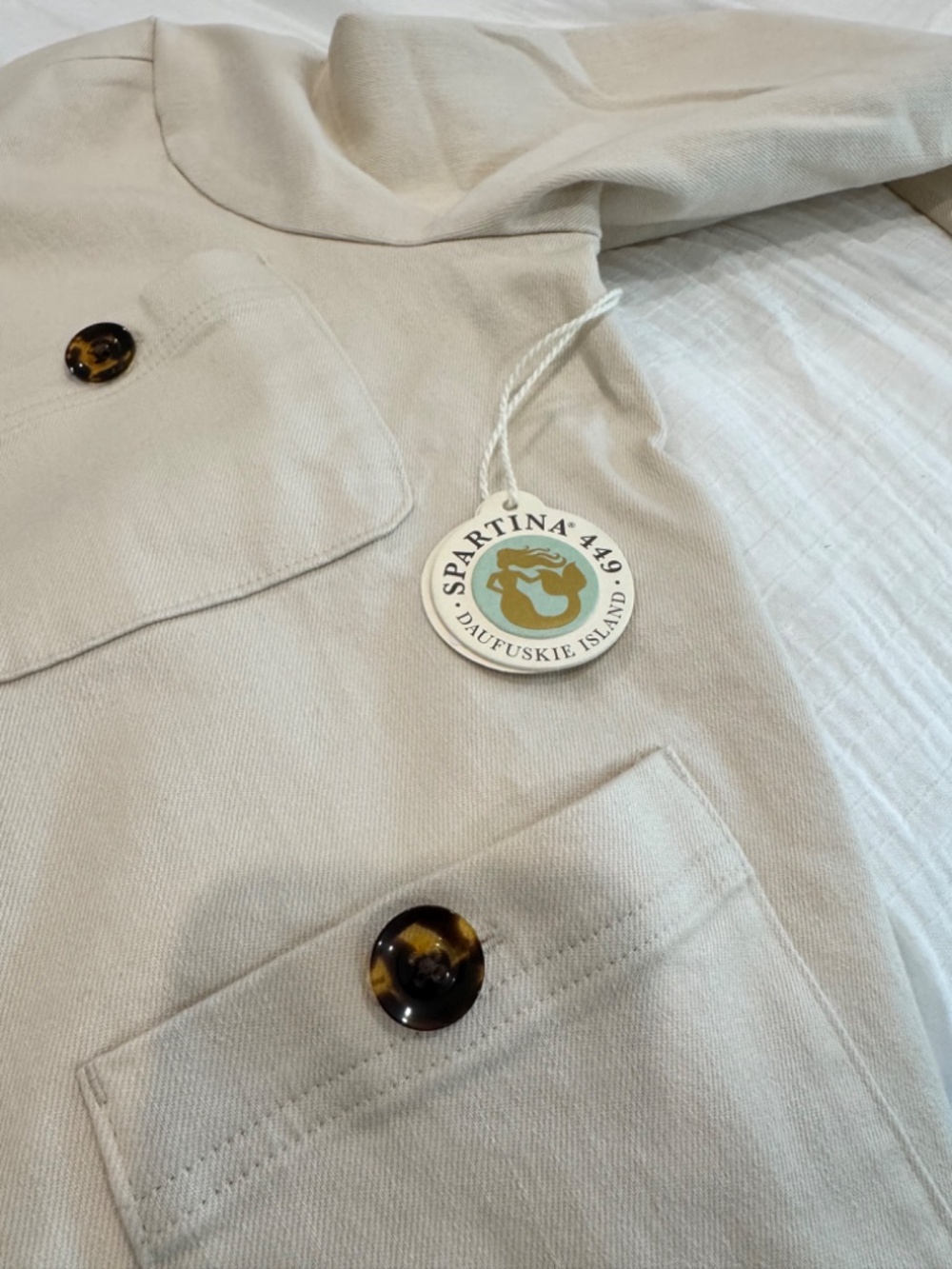 NWT Spartina 449 Reagan Jacket, Sand, Size Small - Picture 5 of 9